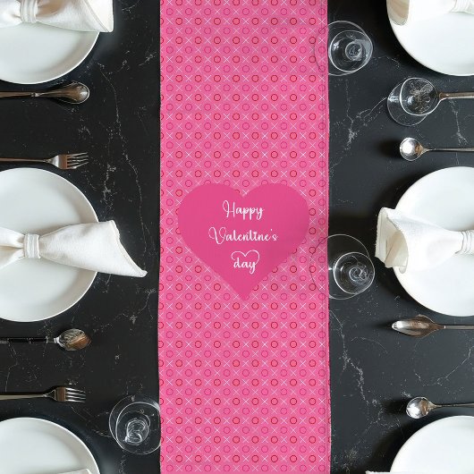 Sweet Pink Hearts Table Runner Gift for Girlfriend Lange Tafelloper