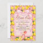 Sweet Pink Lemonade Citrus Baby Shower Invitation (Devant)