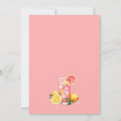 Sweet Pink Lemonade Citrus Baby Shower Invitation (Dos)