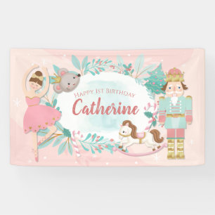 Sweet Pink Nutkraker Ballerina Signs & Banners