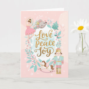 Sweet Pink Nutkraker Ballet Wenskaart Kaart