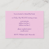 Sweet Pink+Paarse Floral-mini-uitvindingen Informatiekaartje (Achterkant)