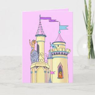 Sweet Pink Princess Castle - Wenskaart Kaart