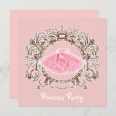 Sweet Pink Tutu Princess Invitation à la fête d'an (Devant / Derrière)