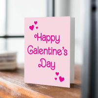 Sweet Pink Typography Galentine's Day Valentijns
