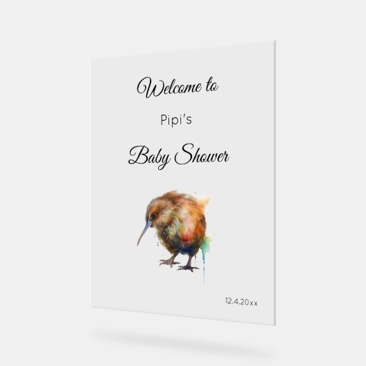 Sweet Pipi Kiwi, custom Acryl Bord (Hoek)