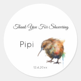 Sweet Pipi Kiwi, custom Ronde Sticker