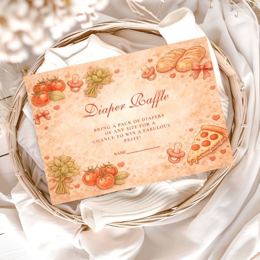 Sweet Pizza Diapper Raffle Informatiekaartje
