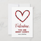 Sweet Plaid Heart Valentijn's Day Kaart Notitiekaartje (Voorkant)