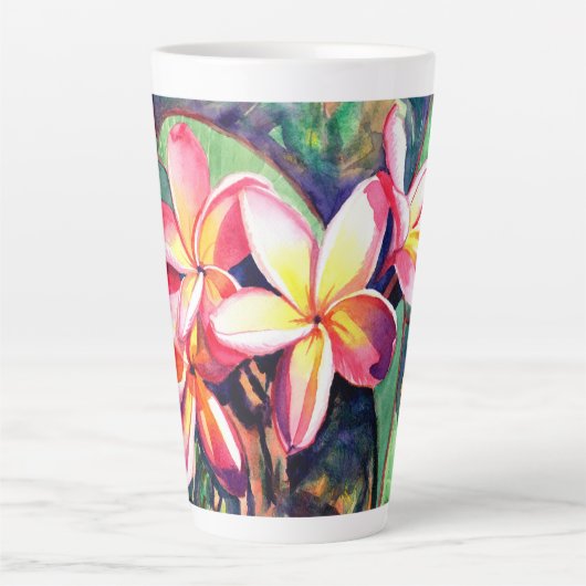 Sweet Plumeria Latte Mok (Voorkant)