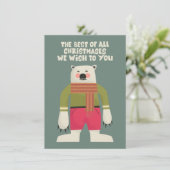 Sweet polar bear father - wonderful Christmas card (Staand voorkant)