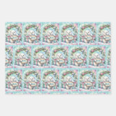 Sweet Polar Beer Personaliseer Naam Christmas 3 Inpakpapier Vel (Voorkant)