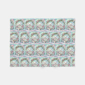 Sweet Polar Beer Personaliseer Naam Kerst Fleece Deken (Voorkant (Horizontaal))