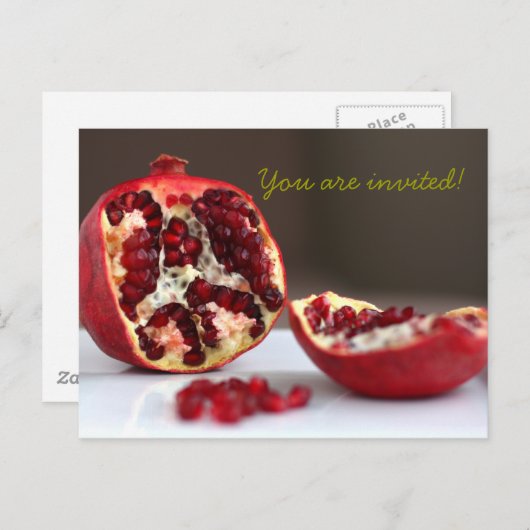 Sweet POM Pomegranate Collection Invitation (Devant / Derrière)