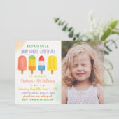 Sweet Popsicle Invitation d'anniversaire pour enfa (Debout devant)