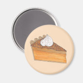 Sweet Potato Pie Slice kerstdiner Soul Food Magneet (Voorkant / Achterkant)