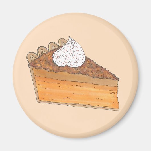 Sweet Potato Pie Slice kerstdiner Soul Food Magneet (Voorkant)