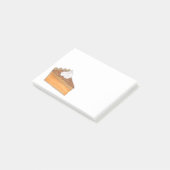 Sweet Potato Pie Slice kerstfeestdag na zijn Post-it® Notes (Schuin)