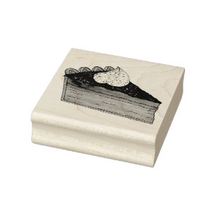 Sweet Potato Pie Slice Kerstmis Vakantie Voedsel Rubberstempel