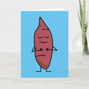 Sweet Potato Yam Yams Aardappelen vrolijk gebakken Bedankkaart
