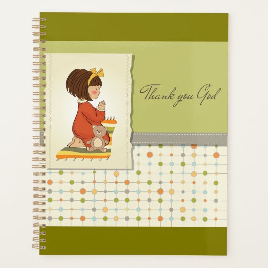 Sweet Praying Girl Thank You God (Devant)