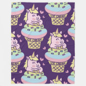 Sweet Pride Unicorn Fleece Deken (Voorkant)