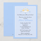 Sweet Prince Crown Boy Baby shower Uitnodiging (Voorkant / Achterkant)