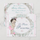 Sweet  Princess Baby shower Kaart (Voorkant / Achterkant)