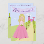 Sweet Princess Birthday Uitnodiging (Voorkant / Achterkant)