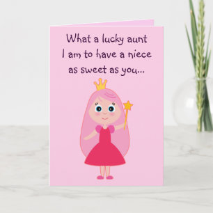 Sweet Princess Happy Birthday Tante voor nichtje Kaart