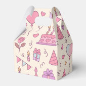 Sweet Princess Party Celebration Pattern Bedankdoosjes (Achterkant)