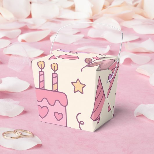 Sweet Princess Party Celebration Pattern Bedankdoosjes (Huwelijk)