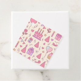 Sweet Princess Party Celebration Pattern Bedankjes Labels