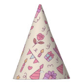 Sweet Princess Party Celebration Pattern Feesthoedjes (Rechts)