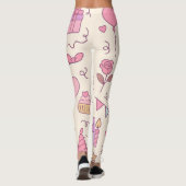 Sweet Princess Party Celebration Pattern Leggings (Achterkant)