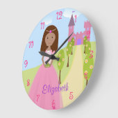 Sweet Princess Personalized Wall Clock Grote Klok (Hoek)