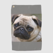 Sweet Pug Face Golfhanddoek (Voorkant)