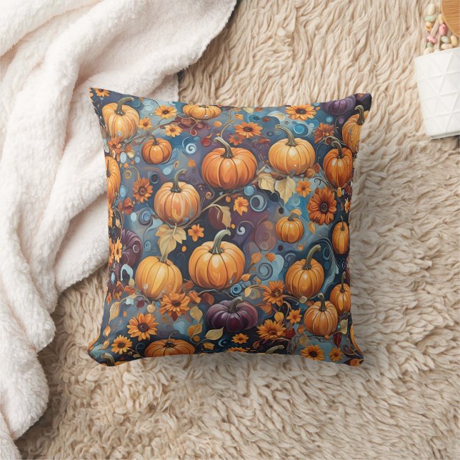 Sweet Pumpkins Herfst Pattern Kussen (Deken)