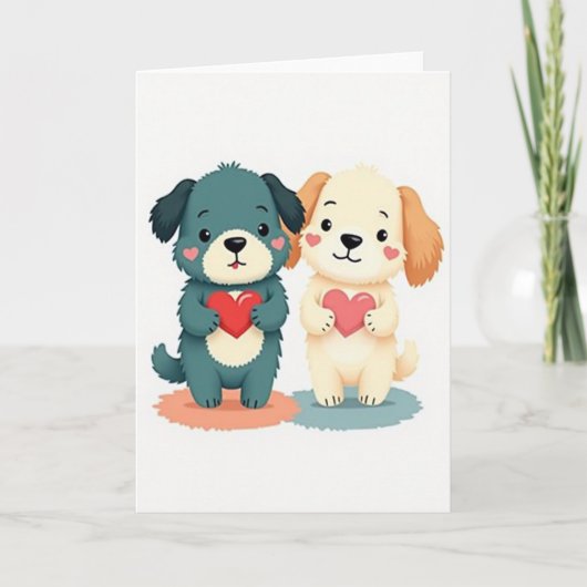 Sweet Puppy Love Card Kaart (Voorkant)