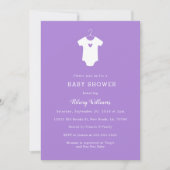Sweet Purple Baby Shower Invitations (Devant)
