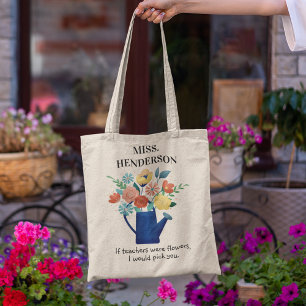 Sweet Quote Teachers Gift Kleurvolle bloemen Tote Bag