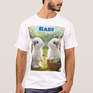 Sweet Rabbit Illustration T-Shirt voor dierenliefh