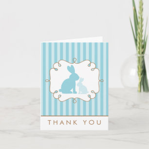 Sweet Rabbits Baby shower Dank je wel Bedankkaart