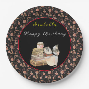 Sweet Raccoon Pas Tekst en Kleur aan Papieren Bordje