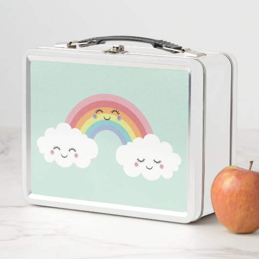 Sweet Rainbow Cloud Kinder Lunchbox Food Container (In situ)