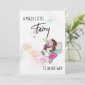 *~* Sweet Rainbow Fairy Baby shower Invitation (Debout devant)