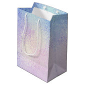 Sweet Rainbow Glittery Verjaardagsfeest Medium Cadeauzakje (Achterkant Gekanteld)