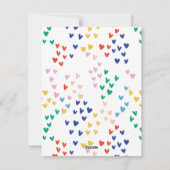 Sweet Rainbow Hearts Saint Valentin Carte photo (Dos)