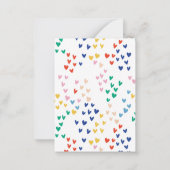 Sweet Rainbow Hearts Saint Valentin Carte photo (Dos)