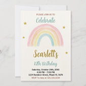 Sweet Rainbow Invitation d'anniversaire (Devant)